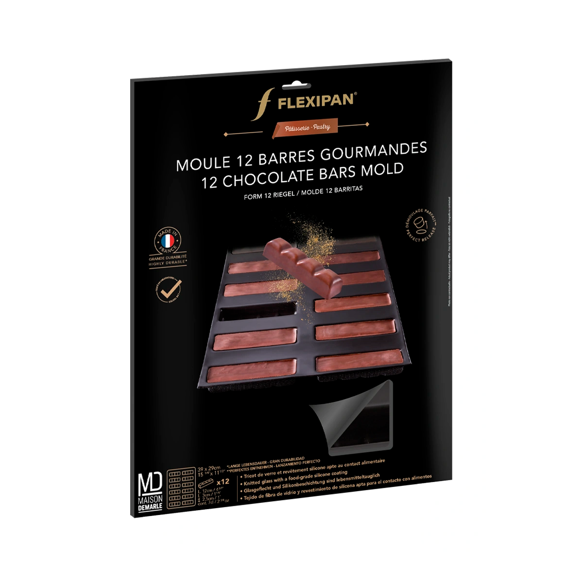 Moule 12 barres gourmandes - Moule silicone français - Flexipan® – Boutique  officielle Flexipan®